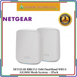 NETGEAR RBK352 Orbi Dual-Band WiFi 6 AX1800 Mesh System ? 2P