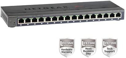 Netgear GS116E-200PES ProSafe? 16-Port Gigabit Unmnaged PLUS