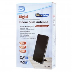 Digital Indoor Slim Passive Antenna FM + DVBT 2 EU1703