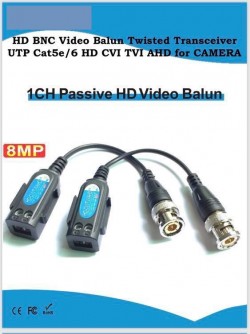 CCTV VIDEO BALUN BNC SCREW TYPE 8MP