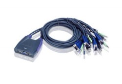 ATEN CS64US 4-port USB Cable KVM. Cable length: 0.9mx2+1.2mx