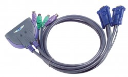 ATEN CS62S Economical 2-port PS/2 Cable KVM. Cable length: 0