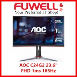AOC C24G2 23.6" HDR CURVED 1MS 165HZ GAMING LED MONITOR 
