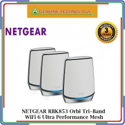 NETGEAR RBK853 Orbi Tri-Band WiFi 6 Ultra Performance Mesh S