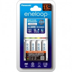 Panasonic Eneloop Battery Charger with 4 AA Rechargeable Bat