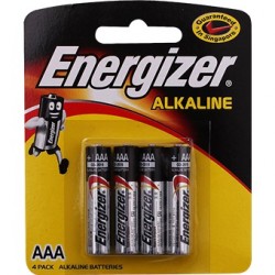 ENERGIZER AAA ALKALINE BATTERY 4PCS/PKT (2 PACKS)