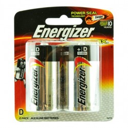 ENERGIZER D SIZE ALKALINE BATTERY 2PCS/PACK (2 PACKS)