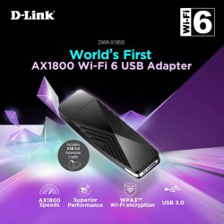 DLINK AX1800 WI-FI 6 DUAL BAND USB ADAPTER DWA-X1850