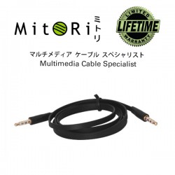 MITORI AUDIO CABLE 3.5MM MALE TO MALE FLAT CABLE 1M