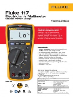 FLUKE 117 TRUE-TMS DIGITAL MULTIMETER