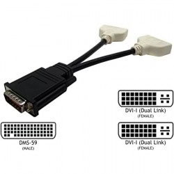 DMS-59 TO DUAL LINK DVI SPLITTER CABLE DP/N 0H9361