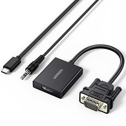 UGREEN 50945 VGA TO HDMI ADAPTER WITH AUDIO SUPPORT 15CM