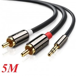 UGREEN 10591 3.5MM TO 2 RCA AUDIO CABLE 5M