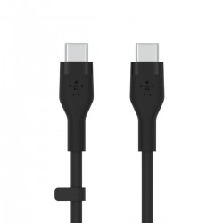 USB-A to USB-C, SILICONE, 1M, BLK