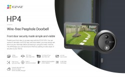Ezviz 2MP 2.4G peephole doorbell HP4 2.4G wire free office