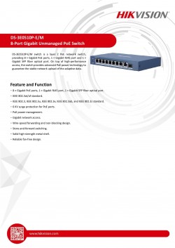 Hikvision PoE Switch DS-3E0510P-E/M PoE Switch office