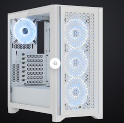 iCUE 4000D RGB AIRFLOW QL Edition Mid-Tower Case True White
