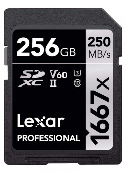 256GB - Lexar? Professional 1667x SDXC? UHS-II Card SILVER S