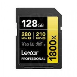128GB - Lexar? Professional 1800x SDXC? UHS-II Card GOLD Ser