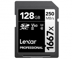 128GB - Lexar? Professional 1667x SDXC? UHS-II Card SILVER S