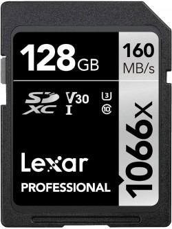 128GB - Lexar? Professional 1066x SDXC? UHS-I Card SILVER Se