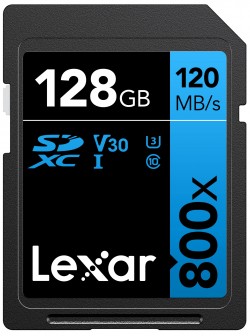 128GB - Lexar? High-Performance 800x SDHC?/SDXC? UHS-I Card