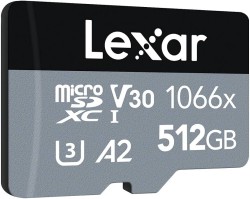 512GB - Lexar? Professional 1066x microSDXC? UHS-I Card SILV