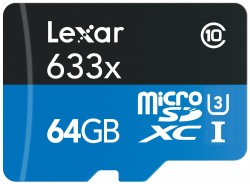64GB - Lexar? High-Performance 633x microSDHC?/microSDXC? UH