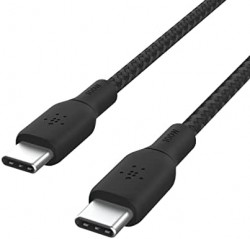 BELKIN BRAIDED USBC TO C 2.0 100W CABLE 2M BLK