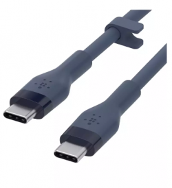 USB-C to USB-C 2.0, SILICONE, 1M, BLUE