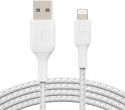 Belkin Braided USB-A to Lightning Cable1M WHITE