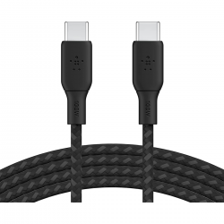BELKIN BRAIDED USBC TO C 2.0 100W CABLE 3M BLK