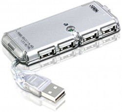 Aten UH275 4 Port USB 2.0 Hub. w/o external power adapter