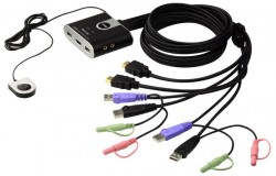 ATEN CS692 2-port USB2.0 HDMI Cable KVM. Cable length: 1.2m.