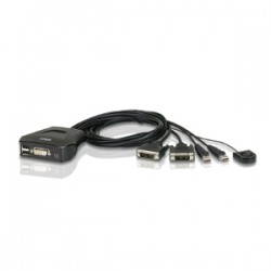 ATEN CS22D  2-Port USB 2.0 DVI(Single Link) Cable KVMP. Cabl