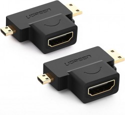 Ugreen Micro HDMI + Mini HDMI Male to HDMI Female Adapter 20