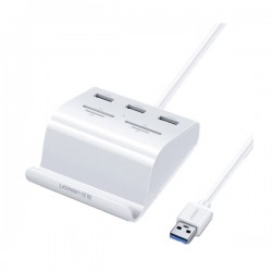 Ugreen USB 3.0 3 Ports Hub+ 4 Card Reader Converter US156-30