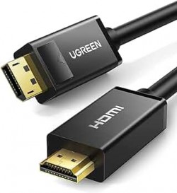 Ugreen DP Male to HDMI Male cable, 4K@30hz, 3D 2m DP101-1020