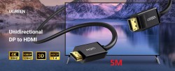 UGREEN 10204 4K DISPLAY PORT TO HDMI CABLE 5M