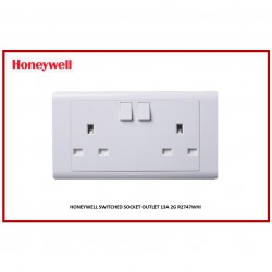 HONEYWELL BY MK 2 GANG SWITCHED SOCKET OUTLET 13A R2747WHI