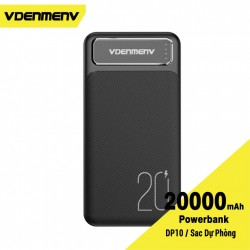 VDENMENV FAST CHARGE 20000MAH POWER BANK DP10 (BLACK COLOR)