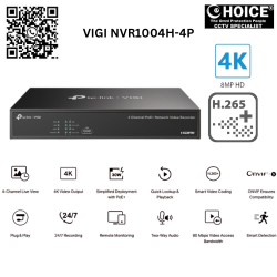 TP-LINK 4CH 16MP POE+ NVR1004H-4P NETWORK VIDEO RECORDER