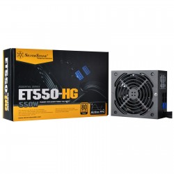 SilverStone Essential 550W 80 Plus Gold, Semi-Modular, Flat