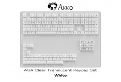 AK-6925758615778 AKKO Keycap - ASA Profile - Clear Transpare