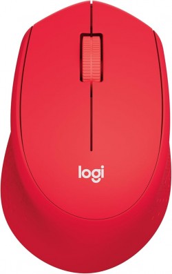 Logitech M331 SILENT Wireless Mouse - Red 910-004916