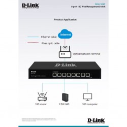 DLINK DXS-F108T 8 PORT 10G MANAGED SMART SWITCH