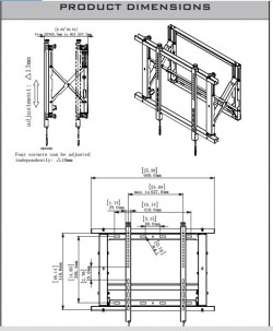QUEENIE QVM3270 TV VIDEO WALL BRACKET UP TO 70" 45KG