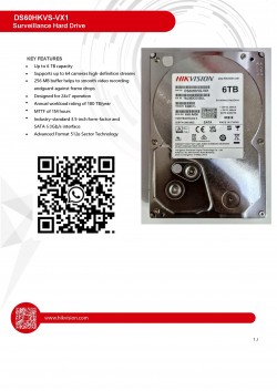 6TB Hard Drive HIKVISION DS60HKAI-VX1 Surveillance SEAGATE