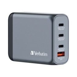 Verbatim GaN Charger 4 Port 100W USB A/C (EU/UK/US) VM32202