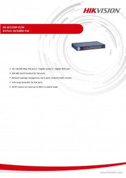 HIKVISION DS-3E1326P-EI/M 10/100 24 PORT MANAGED SWITCH